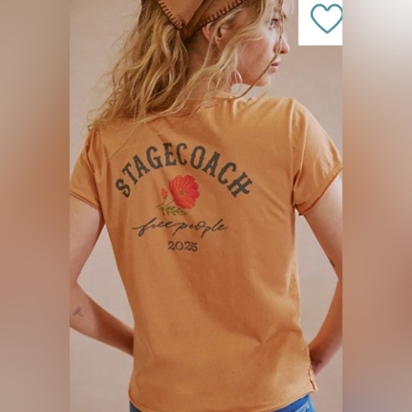 Free People x Stagecoach Tee. NWT. Brown - Picture 2 of 5